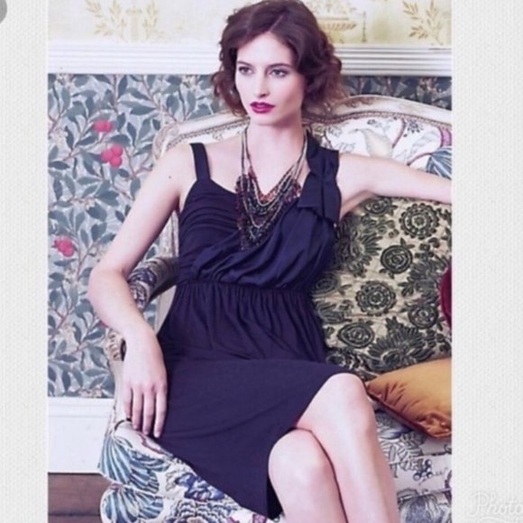 Anthropologie Dresses & Skirts - Anthropologie Deletta Navy Midi Cocktail Dress XS